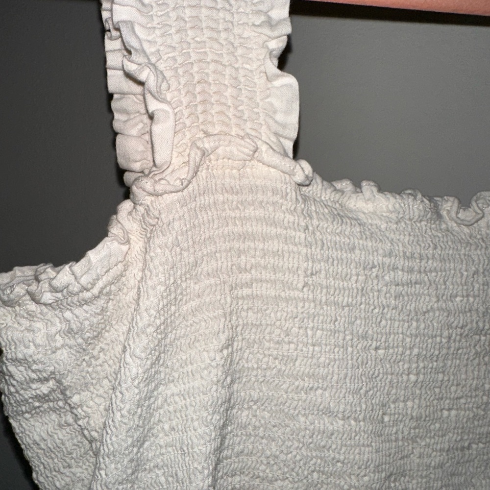 Market & Spruce Cream Ruffle Tank Top - Picture 6 of 7